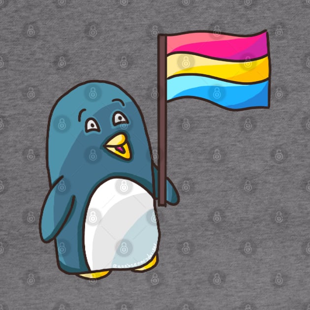 Pan Pride Flag Penguin by nonbeenarydesigns